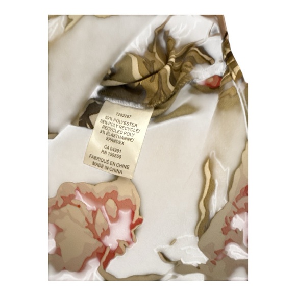 Maison d’ Ame’lie Paris Pink and Olive Boxy Blouse with Mandarin Collar - Picture 6 of 6